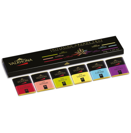 6 bitar choklad avsmakning presentfrpackning  Valrhona