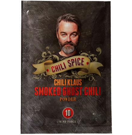 Smoked Ghost chili powder vindstyrka 10 – Chili Klaus