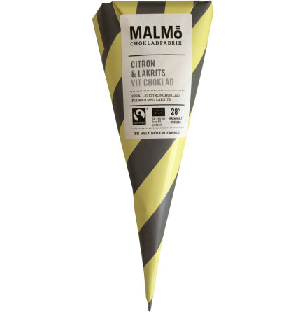 Citron & lakrits med vit choklad 28 % - Malm Chokladfabrik