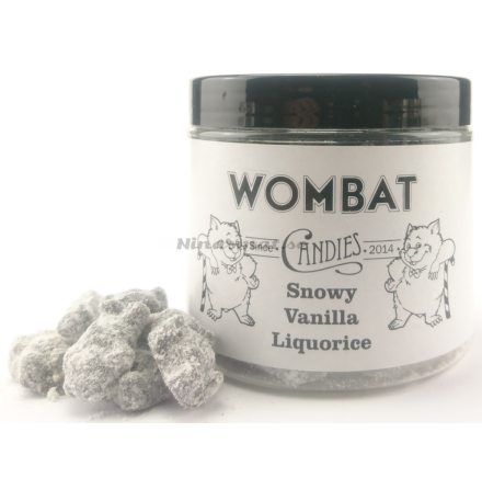 Saltlakrits rullad i vaniljsocker - Wombat Candies