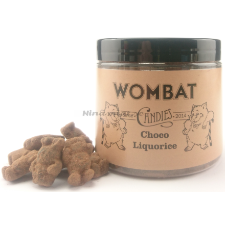  Saltlakrits rullad i kakaopulver - Wombat Candies