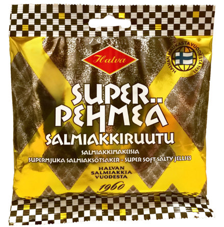 Supermjuka salmiakrutor  Halva lakrits