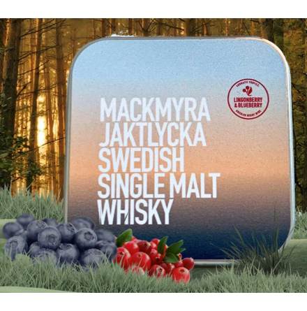 Mackmyra Jaktlycka med toner av Blbr & Lingon - Pastillfabriken