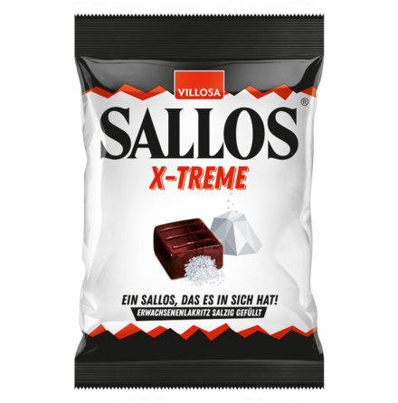 X-treme - Saltlakritskaramell fylld med salmiaksalt  Sallos