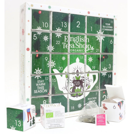 Adventskalender med te "Puzzle Box" Grön 2023 - English Tea Shop