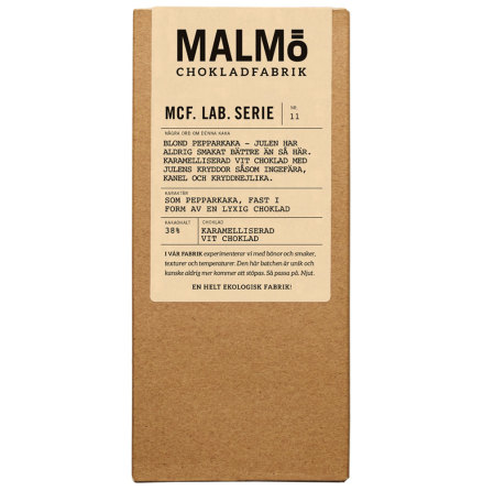 MCF Lab Serie 11: Blond Pepparkaka, vit choklad med 38 % kakao, smak av pepparkaka - Malmö Chokladfabrik