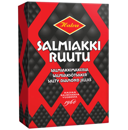 Salmiakki Ruutu  salmiakkirutor  Halva lakrits