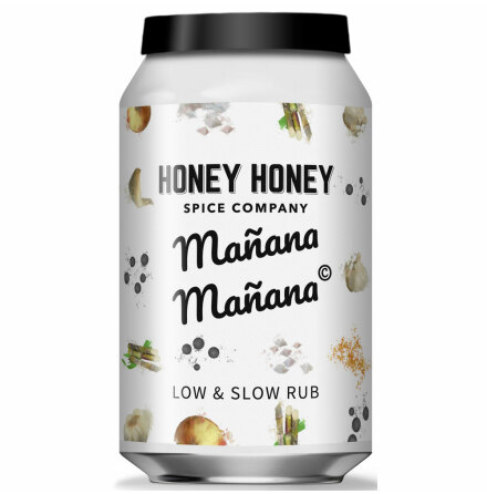 Mañana Mañana - Slow food rub med bland annat svartpeppar, flingsalt och vitlök - Honey Honey Spice Co