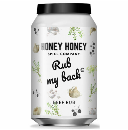 Sockerfri Rub my back - rub med bland annat timjan, vitlök, salt och peppar - Honey Honey Spice Co