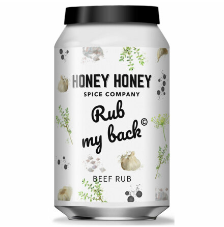 Sockerfri Rub my back - rub med bland annat timjan, vitlk, salt och peppar - Honey Honey Spice Co