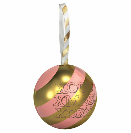 Julgranskula rd / Xoco Xmas Xoxo vitchoklad med hallon & lakrits - Malm Chokladfabrik.