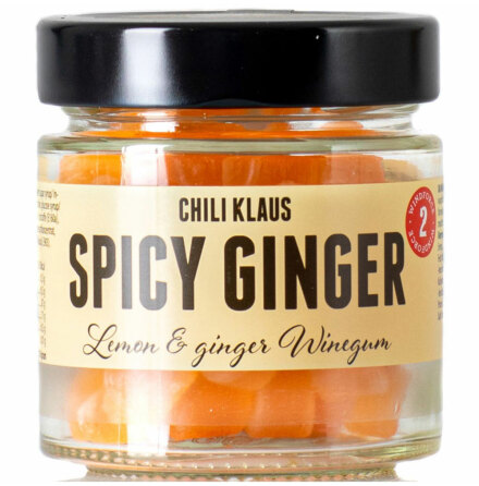 Spicy Ginger – Vingummi med citron & ingefära - vindstyrka 2 – Chili Klaus