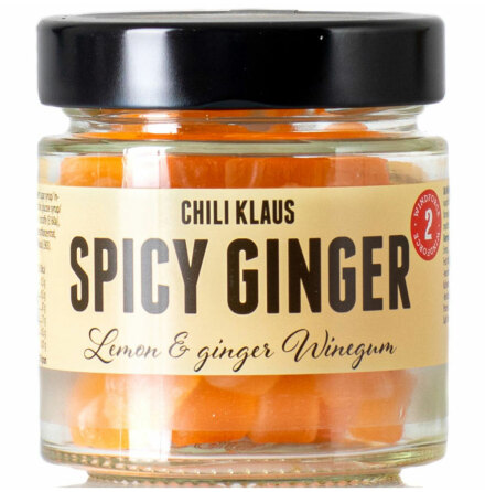 Spicy Ginger  Vingummi med citron & ingefra - vindstyrka 2  Chili Klaus