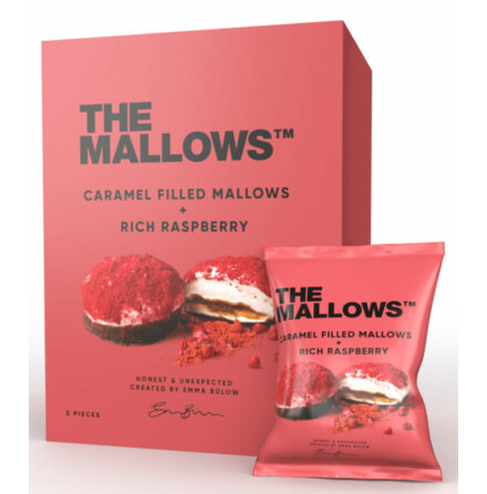 Rich Raspberry är en glutenfri marshmallow med karamellfyllning & hallon – The Mallows