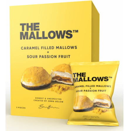 Sour passion fruit r en glutenfri marshmallow med karamellfylld & syrlig passionsfrukt  The Mallows