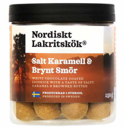 Saltlakrits med salt karamell & brynt smr  Nordisk Lakritskk