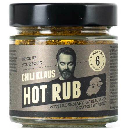 Hot Rub - Rosemary, Garlic & Scotch Bonnet  vindstyrka 6  Chili Klaus