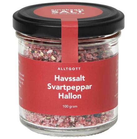 Havssalt  svartpeppar & hallon  Allt gott