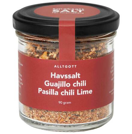 Havssalt - guajillo chili, pasilla chili & lime  Allt gott