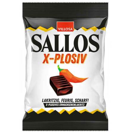 X-plosiv  - Saltlakritskaramell fylld med chilipulver – Sallos