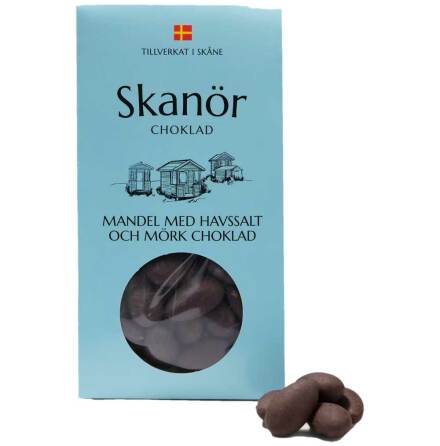 Mandel med havssalt och mrk choklad - Skanr Choklad