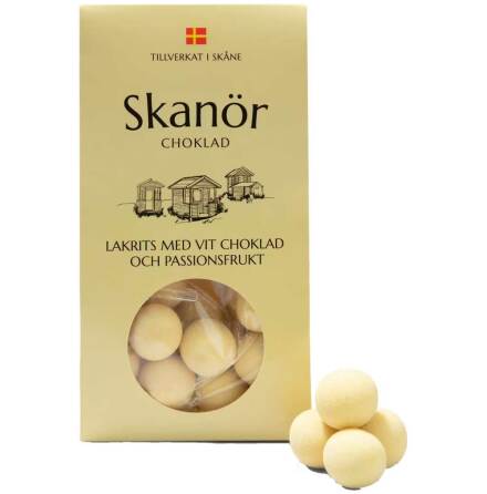 Lakrits med Vit Choklad & Passionsfrukt - Skanr Choklad