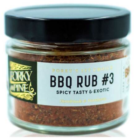 BBQ Rub  #3  Kryddigt, smakrik, exotiskt & aromatisk - Porky & Pine