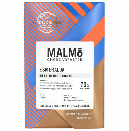 Mörkchoklad Esmeralda 70 % - Malmö Chokladfabrik