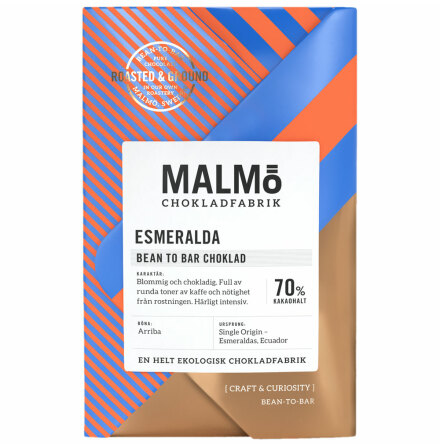 Mrkchoklad Esmeralda 70 % - Malm Chokladfabrik