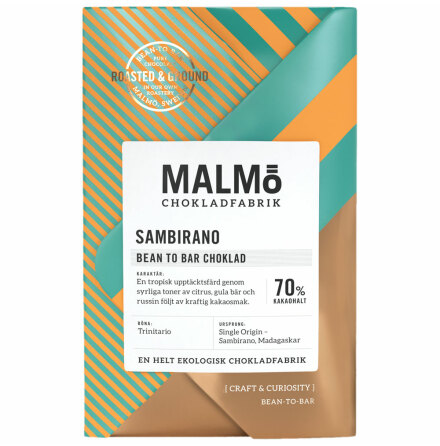 Mrkchoklad Sambirano 70 % - Malm Chokladfabrik