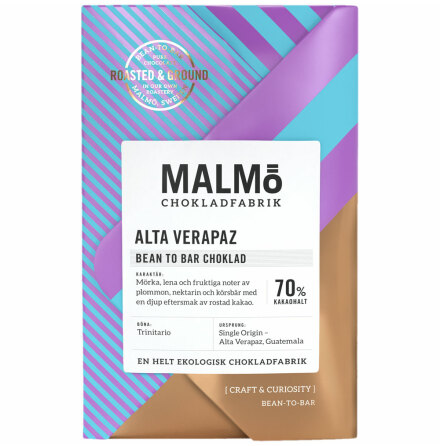 Mrkchoklad Alta Verapaz 70 % - Malm Chokladfabrik