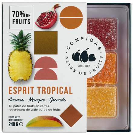 Exotisk frukter  ananas, mango och granatpple - Cnfidas