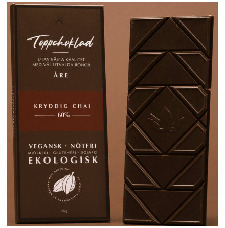 Kryddig chai 60 % chokladkaka - Toppchoklad