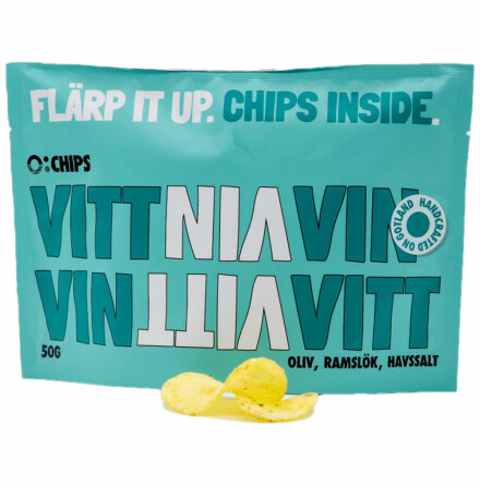 Vitt vin chips - oliv, ramslk, havssalt - -Chips