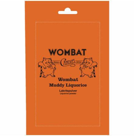 Saltlakrits rullad i lakritspulver - Wombat Candies