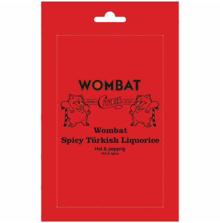 Het & pepprig saltlakrits / spicy Trkish  Wombat Candies