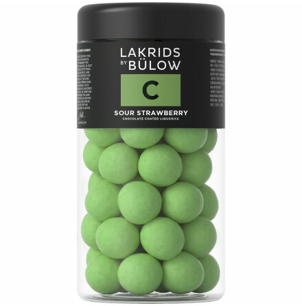 C  chokladverdragen rd lakrits med sur jordgubb  Lakrids by Blow