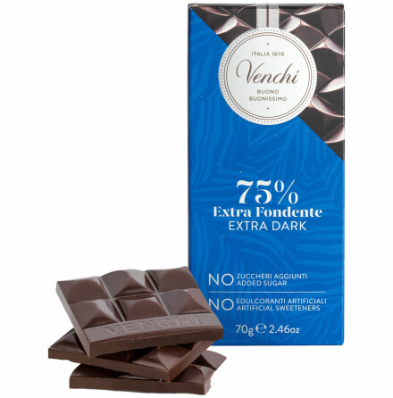 Chokladkaka utan tillsatt socker, 75 % mrk choklad  Venchi