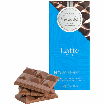 Chokladkaka utan tillsatt socker, ren mjlkchoklad - Venchi