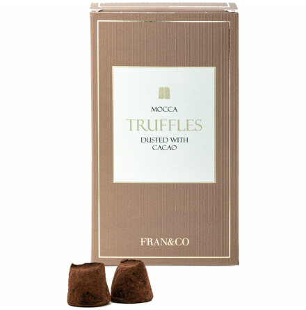 Chokladtryfflar med smak av mocca pudrade med kakao - Fran&Co