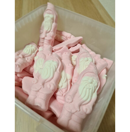 Stor skumtomte /  Skumtomtar med jordgubbssmak  Franssons konfektyr