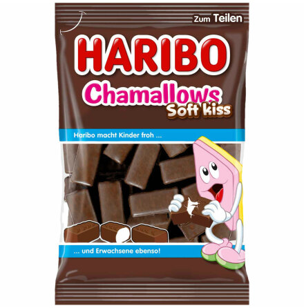 Chamallows soft kiss - choklad�verdragen marshmallow - Haribo