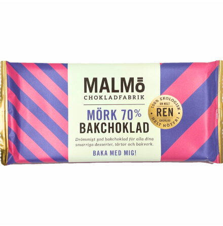 Vegansk - m�rk 70 % bakchoklad � Malm� Chokladfabrik