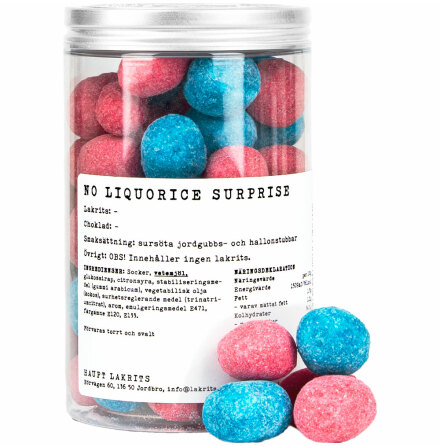 No liquorice surprise - sockerdragerade jordgubbs- och hallonstubbar � Haupt Lakrits