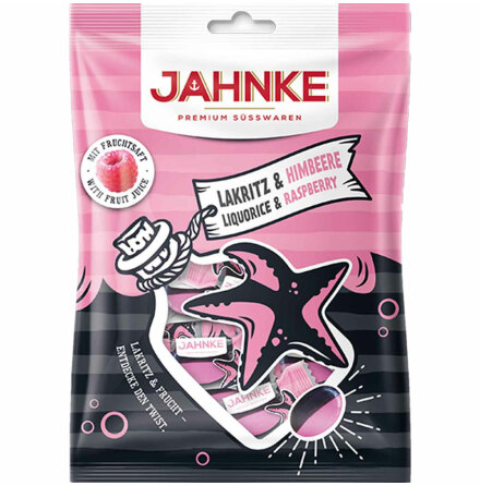 Glutenfria karameller  med lakrits- & hallonsmak - Jahnke