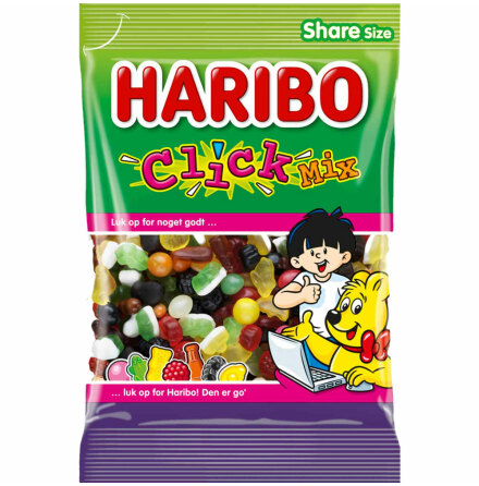 Click mix - vingummi, lakrits, drag� & skumgummi - Haribo