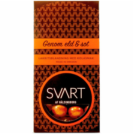 Genom eld & sot � Lakritsblandning med kolasmak � Svart af H�lsingborg