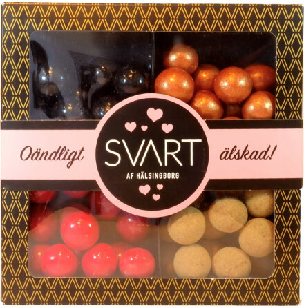 O�ndligt �lskad - kolalakrits, kopparlakrits, hallonlakrits, vit chokladlakrits - Svart af H�lsingborg