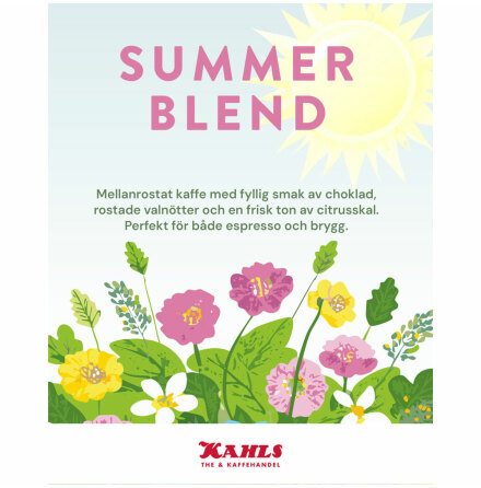 Summer Blend - mellanrostat kaffe, med smak av choklad, valn�tter & citrusskal - Kahls