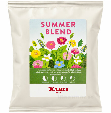 Summer Blend - mellanrostat kaffe, med smak av choklad, valn�tter & citrusskal - Kahls